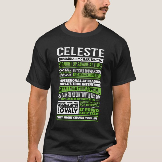 Camiseta Definição de Nome de Rapariga Celeste (Frente)