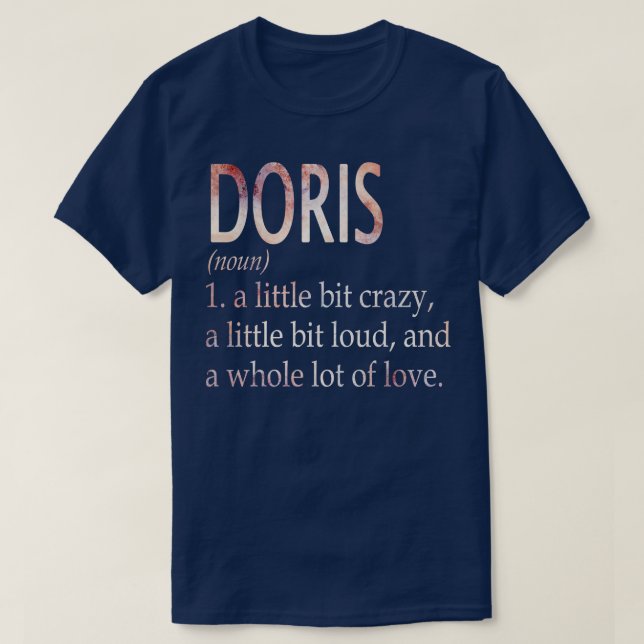Camiseta Definição de Nome de Rapariga Doris (Frente do Design)
