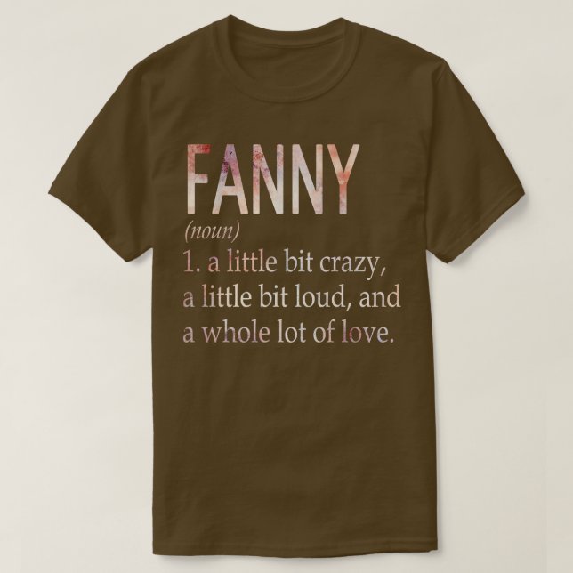 Camiseta Definição de Nome de Rapariga Fanny (Frente do Design)