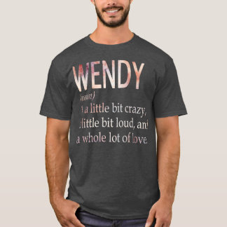 Camiseta Definição de Nome de Rapariga Wendy