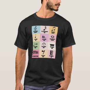 Camiseta Definição de Notas Musicais Símbolo de Notas Music