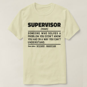 Camiseta Definição de Noun do Supervisor Gerenciando Sarcas