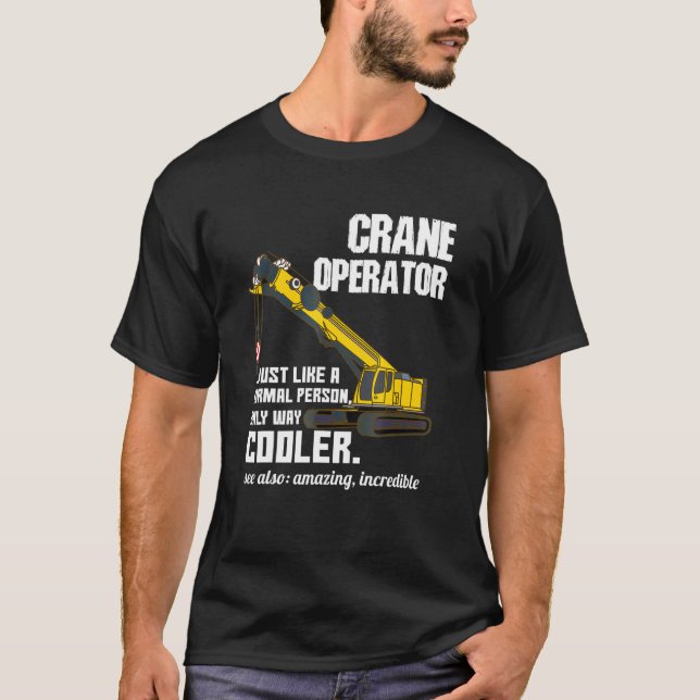 Camiseta Definição de Operador de Crane (Frente)