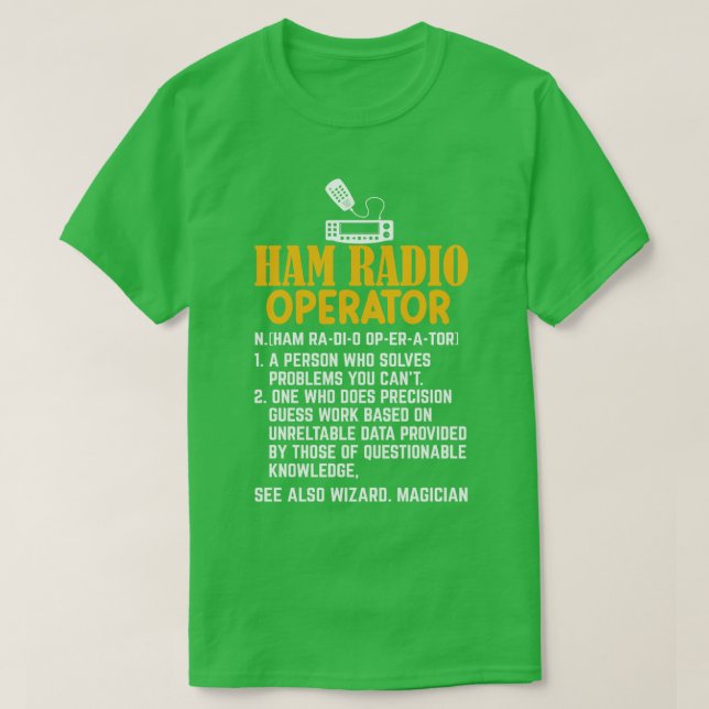 Camiseta Definição de Operador de Rádio Ham (Frente do Design)