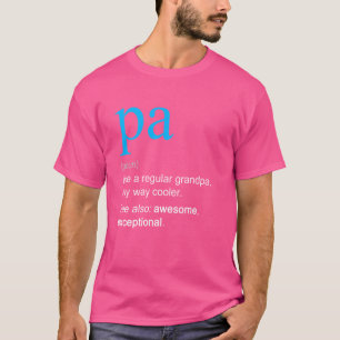 Camiseta Definição De Pa Noun Como Um Avô Apenas Mais Frio