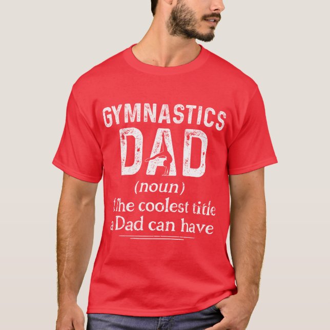 Camiseta Definição de Pai de Ginástica Ginástica Esportes e (Frente)