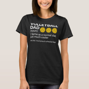 Camiseta Definição De Pai De Voleibol Larga E Orgulhosa Da