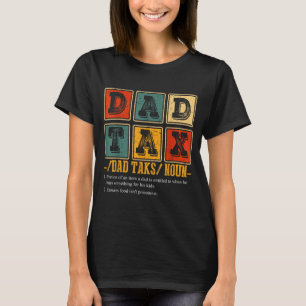 Camiseta Definição de Pai Divertido Retro Imposto Papai Pap