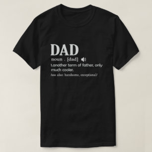 Camiseta Definição de pai Engraçada Significa Dia de os