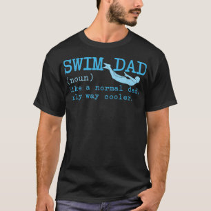 Camiseta Definição de Pai Engraçado Meninos Nadando Esporte