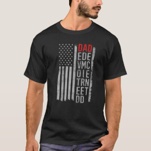Camiseta Definição de pai, Retro Americano Flag Pai's Da
