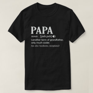 Camiseta Definição de Papai Engraçado Significado Dia dos P