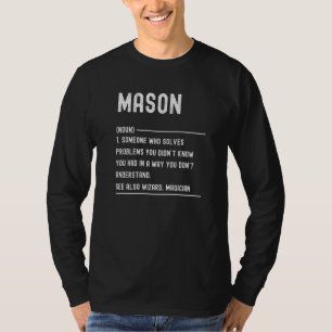 Camiseta Definição de Pedreiro Título do Cargo
