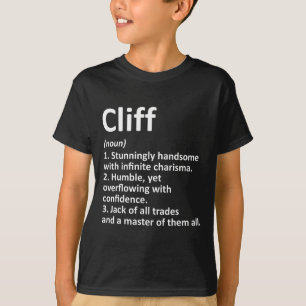 Camiseta Definição de Penhasco Nome Personalizado Aniversár