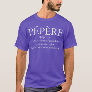 Camiseta Definição de Pepere Avô Francês vintage divertido