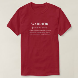 Camiseta Definição de Personagem Engraçado de Guerreiro com