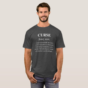 Camiseta Definição de Personagem Engraçado Maldito com Text