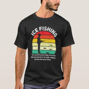 Camiseta Definição de Pesca no Gelo Pescadores Pesca no Gel