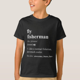 Camiseta Definição de Pescador de Mosca Engraçado Pesca com