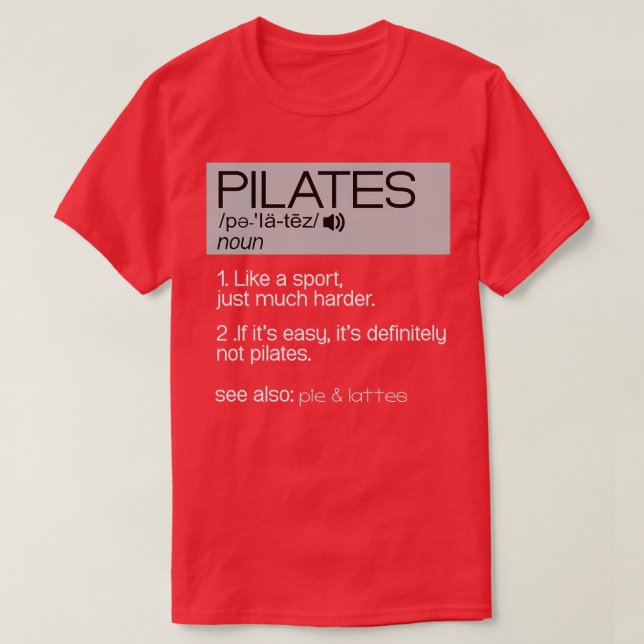 Camiseta Definição de pilates (Frente do Design)