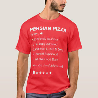 Camiseta Definição De Pizza Persa Significando Engraçada