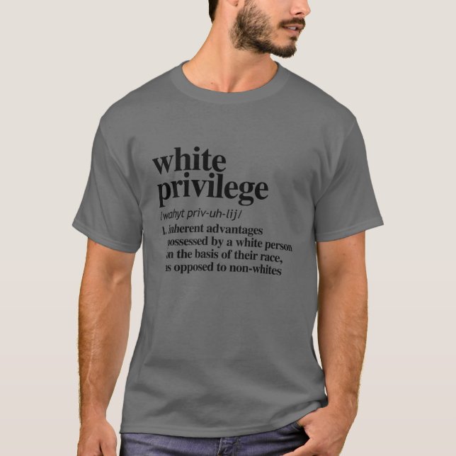 Camiseta Definição de Privilégio Branco (Frente)