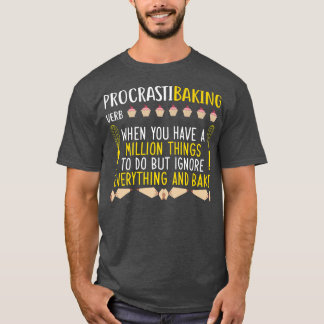 Camiseta Definição de Procastibaía Engraçada Cozinhar e