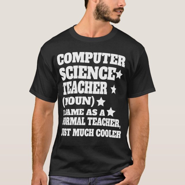 Camiseta Definição de Professor de Ciência da Computação Ca (Frente)