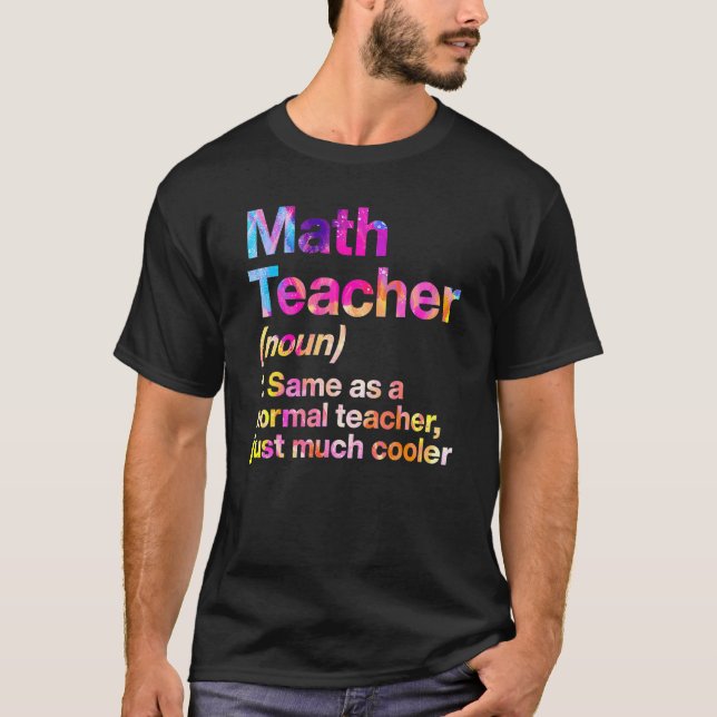 Camiseta Definição De Professor De Matemática No Primeiro D (Frente)