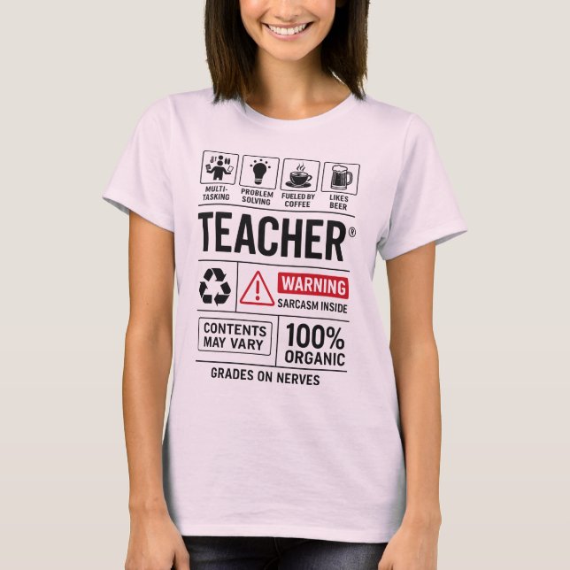 Camiseta Definição de Professor Engraçado — Multitarefa (Frente)