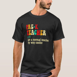 Camiseta Definição De Professor Pré K Primeiro Dia Da Escol