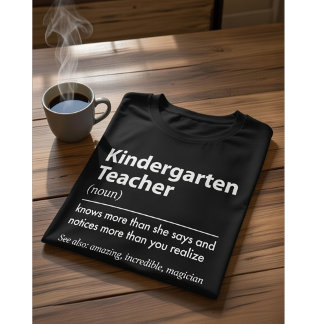 Camiseta Definição de Professora de Jardim de Infância Sabe