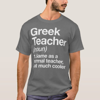 Camiseta Definição De Professora Grega Engraçada De Volta À