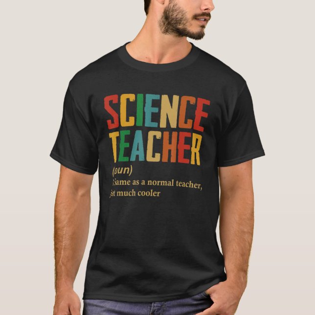 Camiseta Definição De Professores De Ciência De Volta À Esc (Frente)