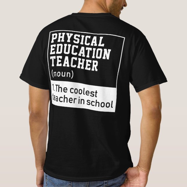 Camiseta Definição de Professores de Educação Física P.E. (Verso)