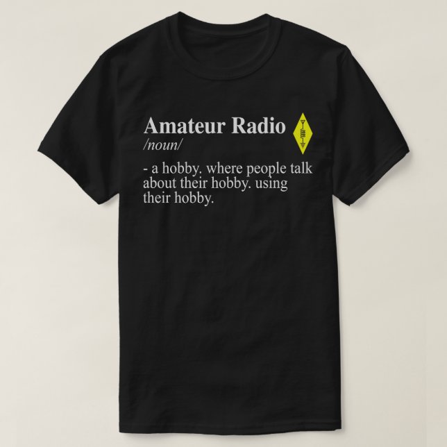 Camiseta Definição de rádio amadora (Frente do Design)
