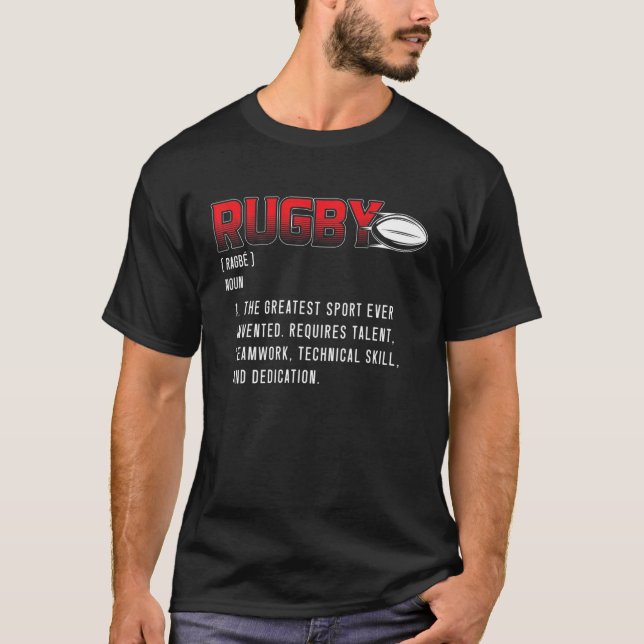 Camiseta Definição de Râguebi Retroativo | Jogador de Rugby (Frente)