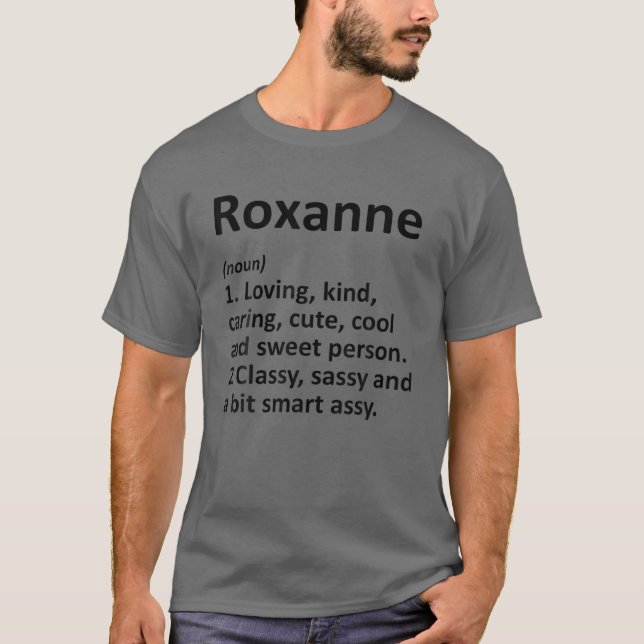 Camiseta Definição de ROXANNE Personalizado Funny Birthday  (Frente)