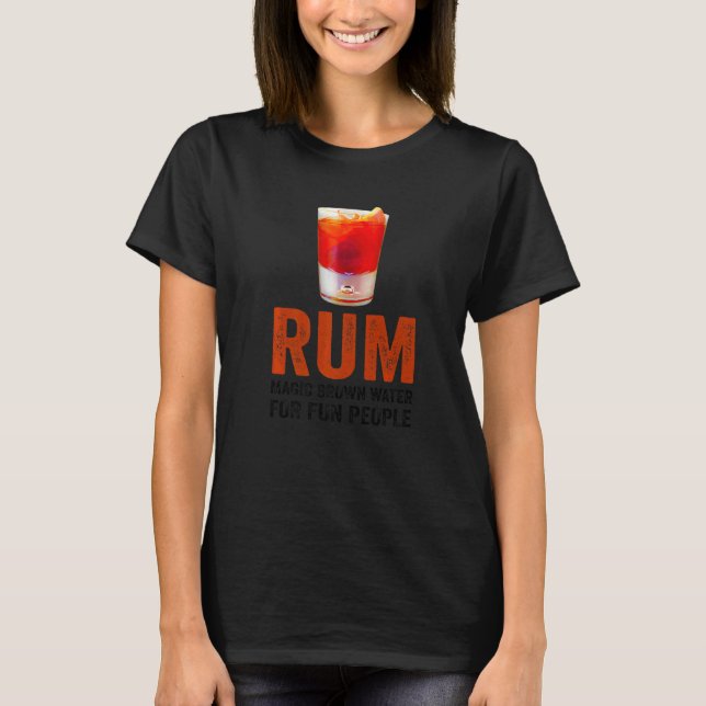 Camiseta Definição De Rum Água Marrom Mágica Para Pessoas D (Frente)