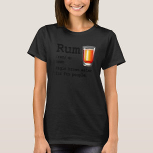 Camiseta Definição de Rum Água Marrom Mágica Para Pessoas D
