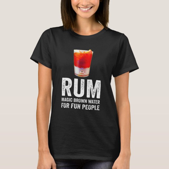 Camiseta Definição De Rum Água Marrom Mágica Para Pessoas D (Frente)
