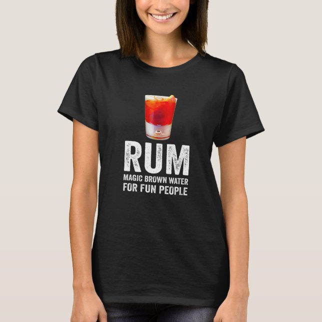 Camiseta Definição De Rum Água Marrom Mágica Para Pessoas D (Frente)