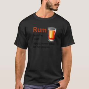 Camiseta Definição de Rum Água Marrom Mágica Para Pessoas D