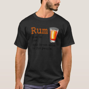 Camiseta Definição De Rum Água Marrom Mágica Para Pessoas D