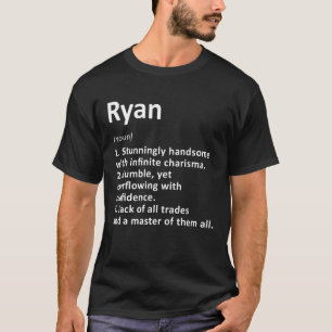 Camiseta Definição de Ryan Nome Personalizado Presente Dive