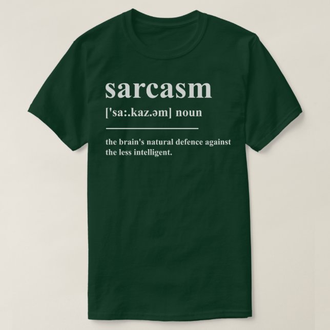 Camiseta Definição de Sarcasm (Frente do Design)