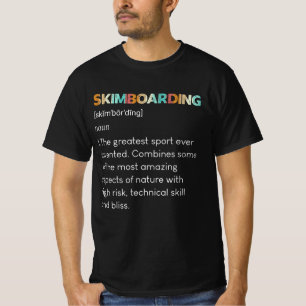 Camiseta Definição de Skimboard Retro Vintage