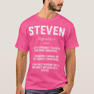 Camiseta Definição de Steven Engraçado Talentoso Grande Ste