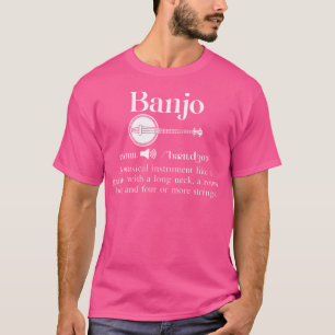 Camiseta Definição de Substantivo Banjo Música Engraçada pa