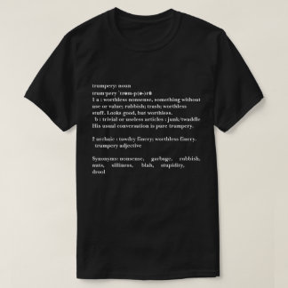 Camiseta Definição de Trumpery - Trump Engraçado